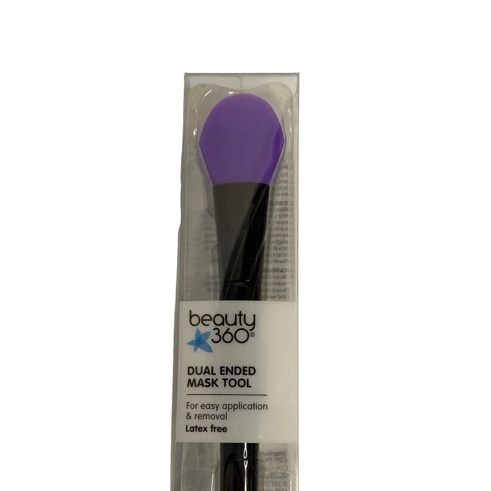 NEW Beauty 360 Dual Ended Face Mask Tool Latex Free Brush Applicator and Removal
